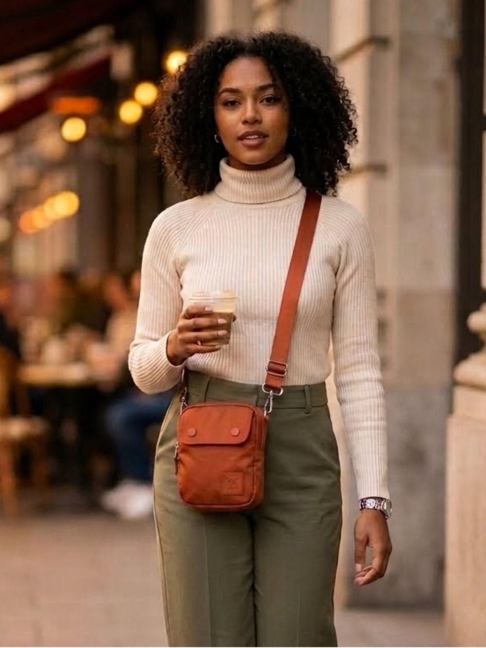 NWT IHKWIP The Everyday Essentials Crossbody Bag Rust Orange